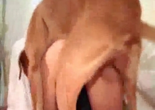 Lovely model is in love with her hound
