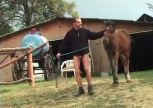 Old pervert is fucking with a stallion