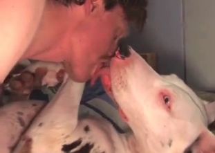 Slender fellow is banging this handsome puppy